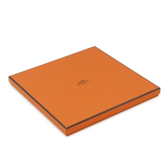 HERMES Carre Double Face Gala Epaulettes Size 90 Silk100% Curry/Corail/Ebene - Picture 3 of 8